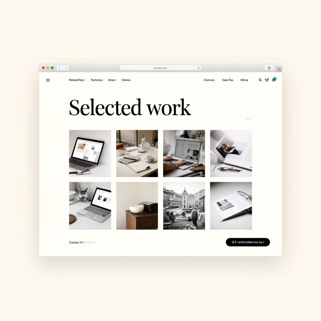 One-Page Portfolios for Creatives — example mockup