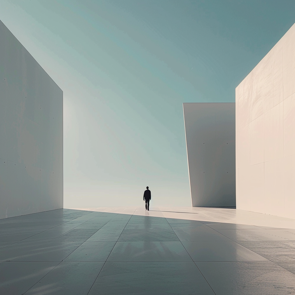A quiet, open architectural space — room to think clearly.