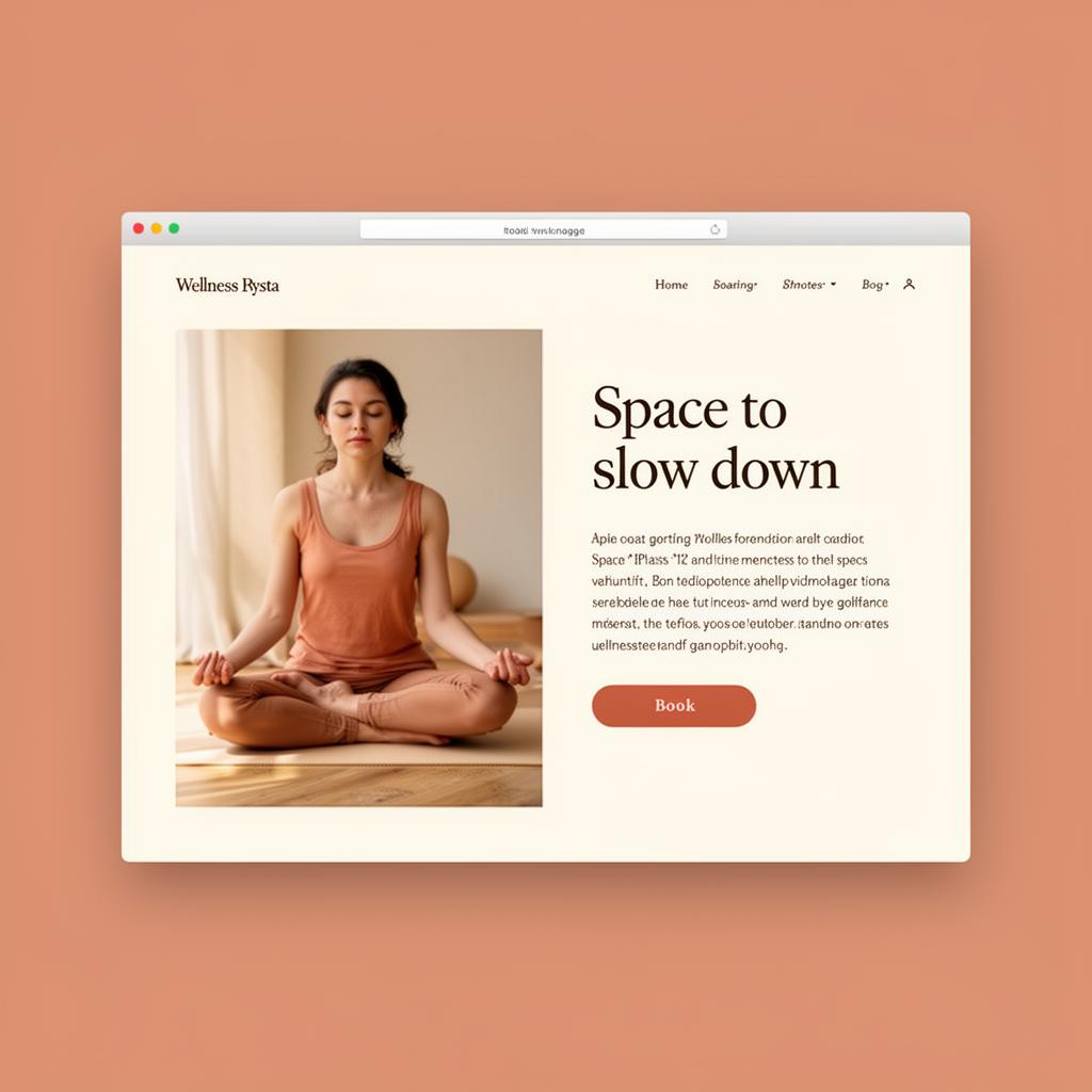 One-Page Websites for Wellness Practitioners — example mockup